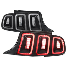 Load image into Gallery viewer, Spec-D LED Tail Lights for Ford Mustang S197 (2010-2014) with Sequential Turn Signals - Clear or Red Lens - Black Housing with Clear Lens Alternate Image