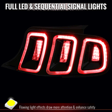 Load image into Gallery viewer, Spec-D LED Tail Lights for Ford Mustang S197 (2010-2014) with Sequential Turn Signals - Clear or Red Lens - Black Housing with Clear Lens Alternate Image