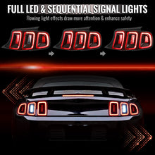 Load image into Gallery viewer, Spec-D LED Tail Lights for Ford Mustang S197 (2010-2014) with Sequential Turn Signals - Clear or Red Lens - Black Housing with Clear Lens Alternate Image