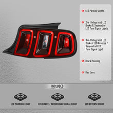 Load image into Gallery viewer, Spec-D LED Tail Lights for Ford Mustang S197 (2010-2014) with Sequential Turn Signals - Clear or Red Lens - Black Housing with Clear Lens Alternate Image