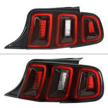 Load image into Gallery viewer, Spec-D LED Tail Lights for Ford Mustang S197 (2010-2014) with Sequential Turn Signals - Clear or Red Lens - Black Housing with Clear Lens Alternate Image