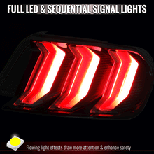 Load image into Gallery viewer, Spec-D Tail Lights Ford Mustang S550 (2015-2023) Sequential Full LED - Clear / Smoked / Red Lens Alternate Image