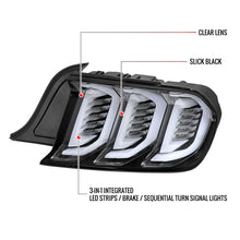 Load image into Gallery viewer, Spec-D Tail Lights Ford Mustang S550 (2015-2023) Sequential Full LED - Clear / Smoked / Red Lens Alternate Image