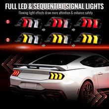 Load image into Gallery viewer, Spec-D Tail Lights for Ford Mustang S650 (2024-2026) Sequential Full LED - Clear or Smoked Lens Alternate Image