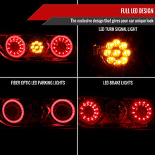 Load image into Gallery viewer, Spec-D Tail Lights Nissan 180SX RS13 (1991-1998) LED Lightbar TI Chrome w/ Red Lens Alternate Image