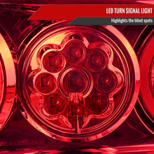 Load image into Gallery viewer, Spec-D Tail Lights Nissan 180SX RS13 (1991-1998) LED Lightbar TI Chrome w/ Red Lens Alternate Image