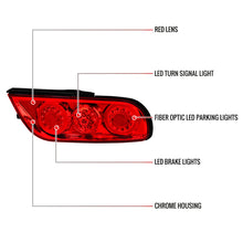 Load image into Gallery viewer, Spec-D Tail Lights Nissan 180SX RS13 (1991-1998) LED Lightbar TI Chrome w/ Red Lens Alternate Image