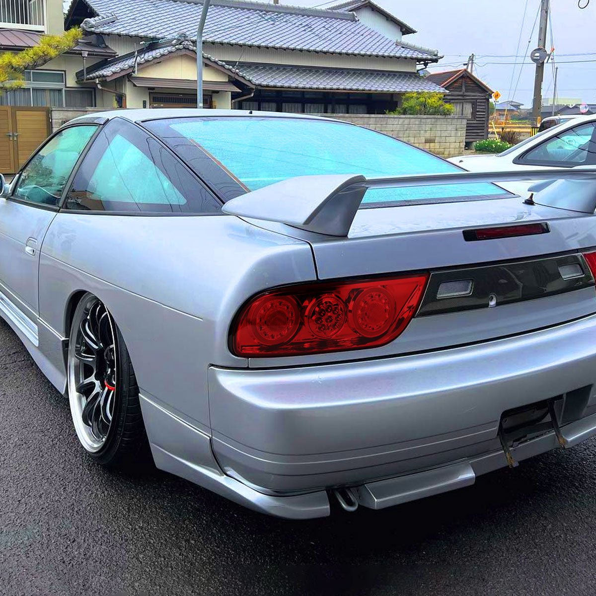 Spec-D Tail Lights Nissan 180SX RS13 (1991-1998) LED Lightbar TI Chrom