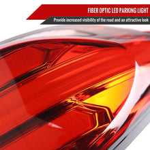 Load image into Gallery viewer, Spec-D Tail Lights Hyundai Tucson (2016-2018) Fiber Optic Full LED Chrome w/ Red Lens Alternate Image