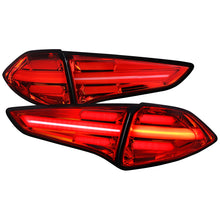 Load image into Gallery viewer, Spec-D Tail Lights Hyundai Tucson (2016-2018) Fiber Optic Full LED Chrome w/ Red Lens Alternate Image