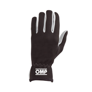 OMP New Rally Short Suede Leather Gloves [Unpadded] Black / Red / Blue