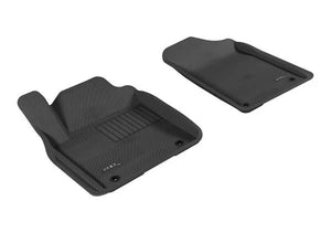 3D MAXpider Floor Mats Infiniti QX56 7 Seater (2011-2013) All-Weather Kagu Series Black - Front / Second / Third  Row