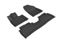 Load image into Gallery viewer, 3D MAXpider Floor Mats Kia Sorento 5 Seater (2016-2020) All-Weather Kagu Series Black - Front or Second Row Alternate Image