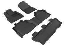 Load image into Gallery viewer, 3D MAXpider Floor Mats Toyota Sequoia 8 Seater 1st Gen (08-11) All-Weather Kagu Series Black - Front / Second / Third Row - Complete Set Alternate Image