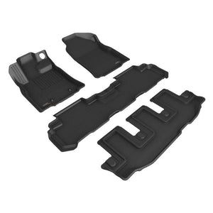 Custom All-Weather Floor Mats For Subaru Ascent 2019-2025 (8-Seat) - TPE Rubber, 1st/2nd/3rd Row, Black
