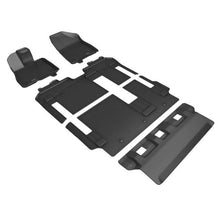 Load image into Gallery viewer, 3D MAXpider Floor Mats Toyota Sienna 7 / 8 Seater (21-24) All-Weather Kagu Series Black - Front / Second / Third Row - 8 Seaters / Complete Set Alternate Image