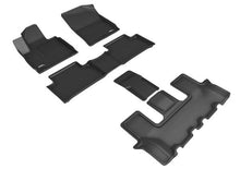 Load image into Gallery viewer, 3D MAXpider Floor Mats Kia Sorento 6 Seater (22-24) All-Weather Kagu Series Black - Front / Second / Third Row - Complete Set Alternate Image