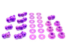 Load image into Gallery viewer, Fast Turn Fittings Engine Bay Hardware Kit for Mitsubishi Lancer EVO IX (2005-2007) Titanium Stage 1 - Purple / Black / Blue / Cosmic Burn / Gold / Polished / Oil Slick Alternate Image