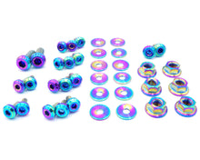 Load image into Gallery viewer, Fast Turn Fittings Engine Hardware Kit for Mitsubishi Lancer Evo VIII (2003-2005) Titanium Stage 1 -  Black / Blue / Gold / Polished / Purple / Cosmic Burn / Oil Slick Alternate Image