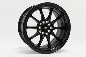 MST MT11 Wheels (16x8 5x100/5x114.3 +15 Offset) Glossy Black or Black w/ Machined Lip