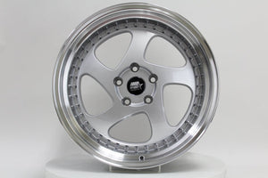 MST MT15 Wheels (18x9.5 5x114.3 +35 Offset) Silver with Machined Face / Lip