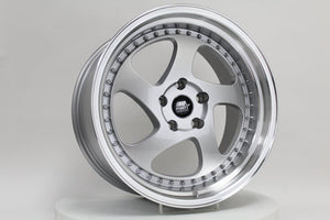 MST MT15 Wheels (18x9.5 5x114.3 +35 Offset) Silver with Machined Face / Lip