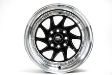 Load image into Gallery viewer, MST MT28 Wheels (15x8.0 4x100/4x114.3 +20 Offset) Gunmetal w/ Machined Face or Black w/ Machined Lip - Black w/ Machined Lip Alternate Image