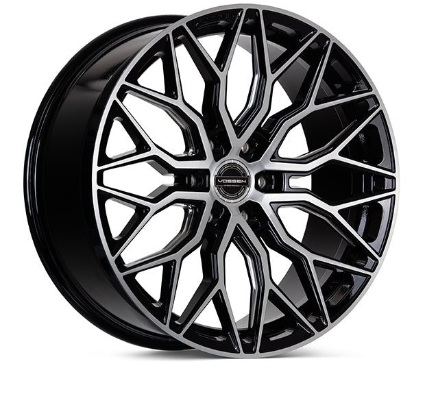 Vossen HF6-3 Wheels (24x10 / 6x135 / ET25 Offset/ Deep Face / 87.1) Black/ Gunmetal/ Silver Polished Finish