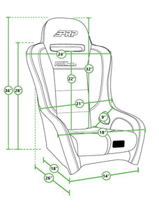 PRP X Shreddy Collab Comp Podium Elite Suspension Seat (Fixed Back) w/ Multiple Finish Options