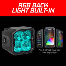 Load image into Gallery viewer, XKGlow 2pc XKChrome 20w LED Cube Light + RGB Accent Light Kit - Driving Beam [w/ Controller] - Driving/ Flood/ Fog/ Spot Beam Alternate Image