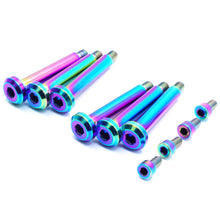 Load image into Gallery viewer, Fast Turn Fittings Timing Cover Hardware Kit for VG30DETT Engine Titanium Stage 1 - Cosmic Burn / Black / Blue / Gold / Polished / Purple Alternate Image