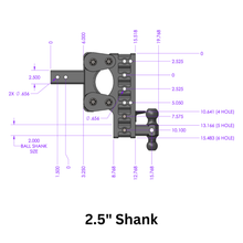 Load image into Gallery viewer, Gen-Y Hitch The Boss Torsion-Flex 10K Drop Hitch (2″ or 2.5″ Shank) 5" / 7.5" / 10" Drop - 2" Receiver / 5" Drop / Dual-Ball Mount Alternate Image