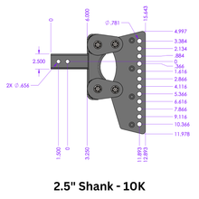 Load image into Gallery viewer, Gen-Y Hitch The Boss Torsion-Flex 10K / 16K / 21K Drop Hitch (2.0" / 2.5″ / 3" Shank) [Weight Distribution] Multiple Drop Options - 2" (10K) / 6.5" Drop Alternate Image