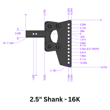 Load image into Gallery viewer, Gen-Y Hitch The Boss Torsion-Flex 10K / 16K / 21K Drop Hitch (2.0" / 2.5″ / 3" Shank) [Weight Distribution] Multiple Drop Options - 2" (10K) / 6.5" Drop Alternate Image