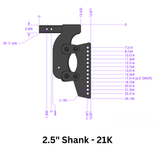 Load image into Gallery viewer, Gen-Y Hitch The Boss Torsion-Flex 10K / 16K / 21K Drop Hitch (2.0" / 2.5″ / 3" Shank) [Weight Distribution] Multiple Drop Options - 2" (10K) / 6.5" Drop Alternate Image