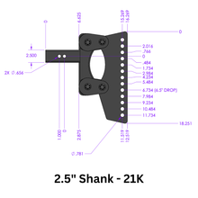 Load image into Gallery viewer, Gen-Y Hitch The Boss Torsion-Flex 10K / 16K / 21K Drop Hitch (2.0" / 2.5″ / 3" Shank) [Weight Distribution] Multiple Drop Options - 2" (10K) / 6.5" Drop Alternate Image