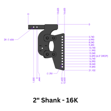 Load image into Gallery viewer, Gen-Y Hitch The Boss Torsion-Flex 10K / 16K / 21K Drop Hitch (2.0" / 2.5″ / 3" Shank) [Weight Distribution] Multiple Drop Options - 2" (10K) / 6.5" Drop Alternate Image