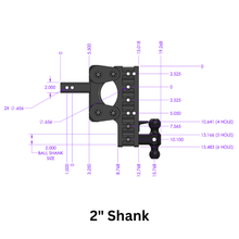 Load image into Gallery viewer, Gen-Y Hitch The Boss Torsion-Flex 10K Drop Hitch (2″ or 2.5″ Shank) 5" / 7.5" / 10" Drop - 2" Receiver / 5" Drop / Dual-Ball Mount Alternate Image