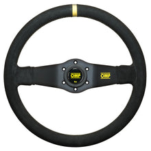 Load image into Gallery viewer, OMP Rally Race 350mm Steering Wheel [Black Spokes] Black Leather or Suede - Suede Alternate Image