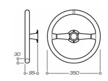 Load image into Gallery viewer, OMP Rally Race 350mm Steering Wheel [Black Spokes] Black Leather or Suede - Leather Alternate Image