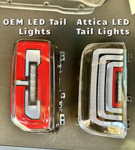 Load image into Gallery viewer, Attica 4x4 LED Tail Lights for Ford Bronco (2021-2026) Sequential Turn Signals - Clear or Smoked Lens CTATT0772-H4-GBC-SQ - Clear Lens Alternate Image