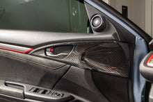 Load image into Gallery viewer, OLM Interior Door Handle Trim Covers for Honda Civic FC / FE / Si FC1 (16-21) Type R FK8 (17-21) LE Carbon Fiber Full Set OLMC.19004.1 Alternate Image