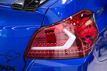 Load image into Gallery viewer, OLM LED Tail Lights for Subaru WRX / WRX STI (2015-2021) Evolution Series White Bar with Red Base &amp; Clear Lens OLMA.70032.1-R Alternate Image