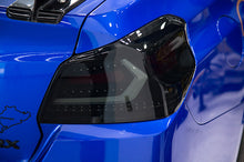 Load image into Gallery viewer, OLM LED Tail Lights for Subaru WRX / WRX STI (2015-2021) Evolution Series White Bar with Black Base &amp; Smoked Lens OLMA.70032.1-SB Alternate Image
