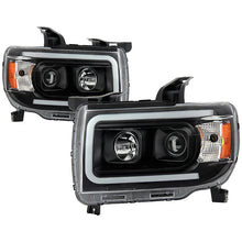 Load image into Gallery viewer, Xtune Projector Headlights GMC Canyon (15-19) [Light Tube DRL- Halogen Model] Black or Chrome w/ Amber Turn Signal Light - Black Alternate Image