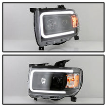 Load image into Gallery viewer, Xtune Projector Headlights GMC Canyon (15-19) [Light Tube DRL- Halogen Model] Black or Chrome w/ Amber Turn Signal Light - Black Alternate Image