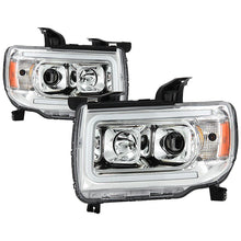 Load image into Gallery viewer, Xtune Projector Headlights GMC Canyon (15-19) [Light Tube DRL- Halogen Model] Black or Chrome w/ Amber Turn Signal Light - Chrome Alternate Image
