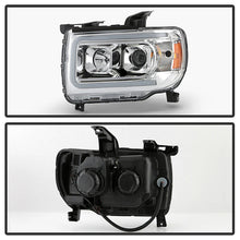 Load image into Gallery viewer, Xtune Projector Headlights GMC Canyon (15-19) [Light Tube DRL- Halogen Model] Black or Chrome w/ Amber Turn Signal Light - Black Alternate Image