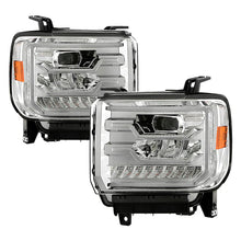 Load image into Gallery viewer, Xtune Full LED Projector Headlights GMC Sierra 1500 (14-15) 2500HD 3500HD (15-17) [Light Tube DRL- Halogen Model] Chrome w/ Amber Turn Signal Light Alternate Image