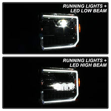 Load image into Gallery viewer, Xtune Full LED Projector Headlights GMC Sierra 1500 (14-15) 2500HD 3500HD (15-17) [Light Tube DRL- Halogen Model] Chrome w/ Amber Turn Signal Light Alternate Image